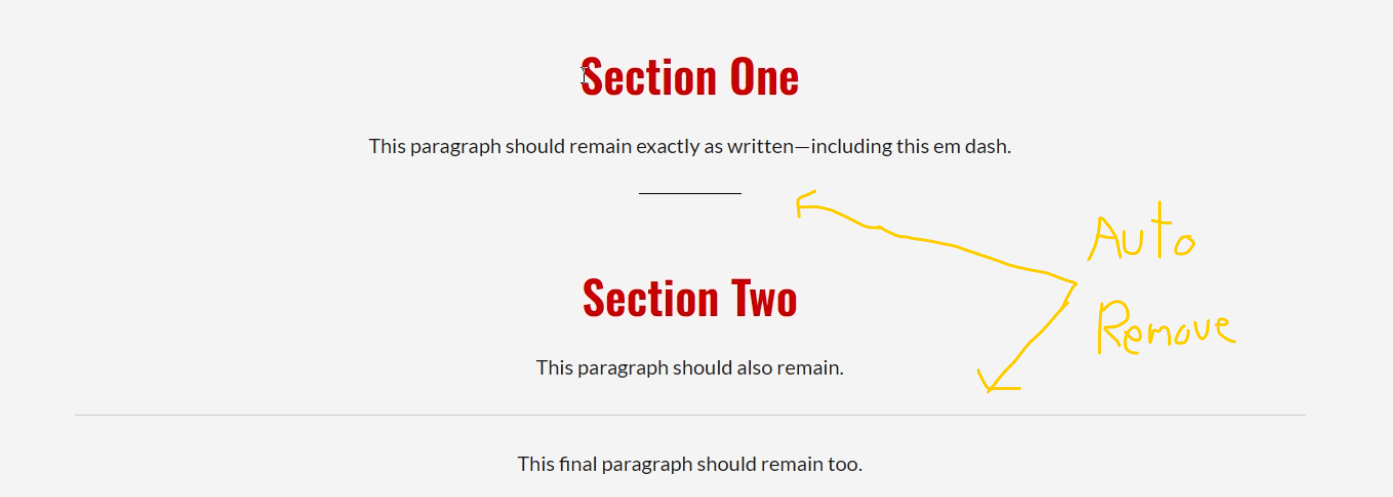 WordPress plugin removing Gutenberg Separator blocks