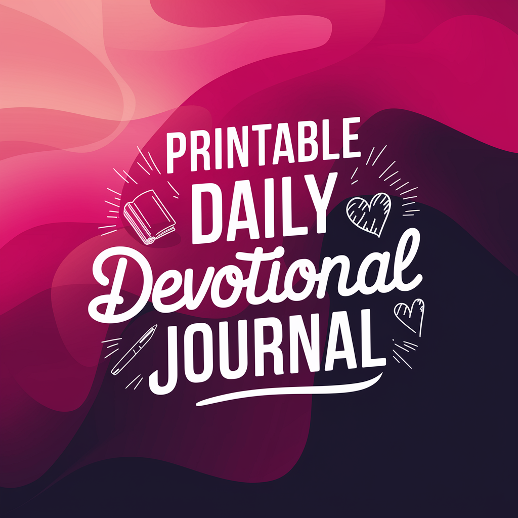 Daily Devotional Journal – Printable Faith-Based Reflection Guide ...