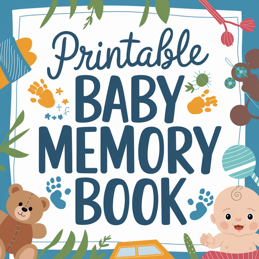 Printable baby book template for newborn memories
