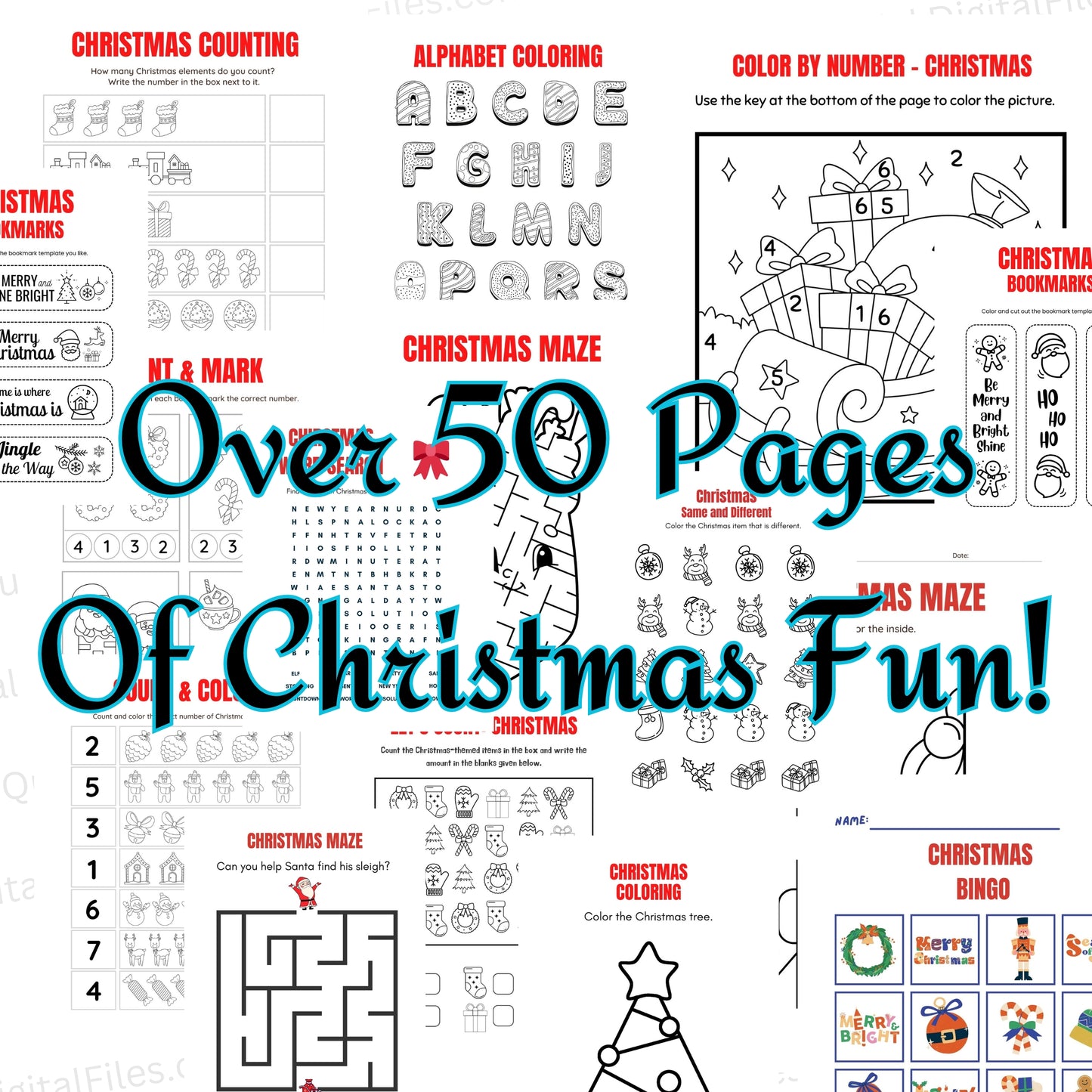 Kids Christmas activity sheets printable for holiday fun
