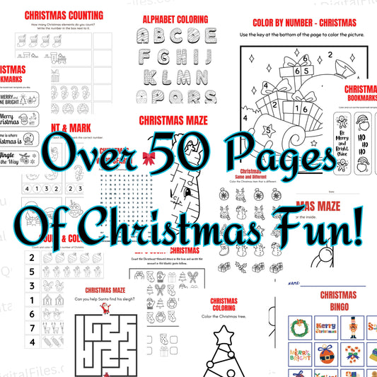 Kids Christmas activity sheets printable for holiday fun
