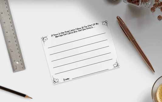 Digital wedding advice cards for guests to fill