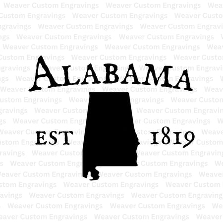 Alabama state silhouette SVG and PNG digital download