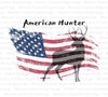 American deer hunter digital graphic with flag