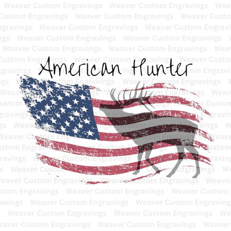American Elk Hunter digital design for DIY projects