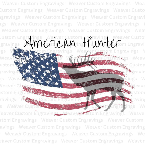 American Elk Hunter digital design for DIY projects