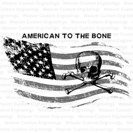 American to the Bone patriotic digital design