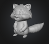 animal raccoon character 3d model
