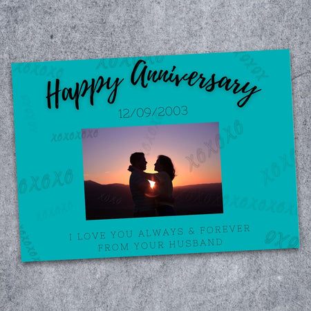 Customizable anniversary card template download