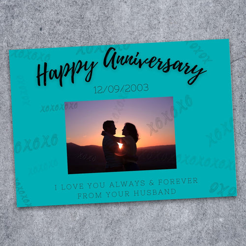 Anniversary Card with Photo Spot Template