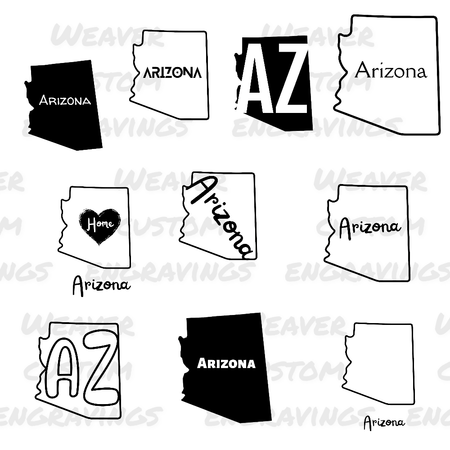 Arizona silhouette design digital download pack