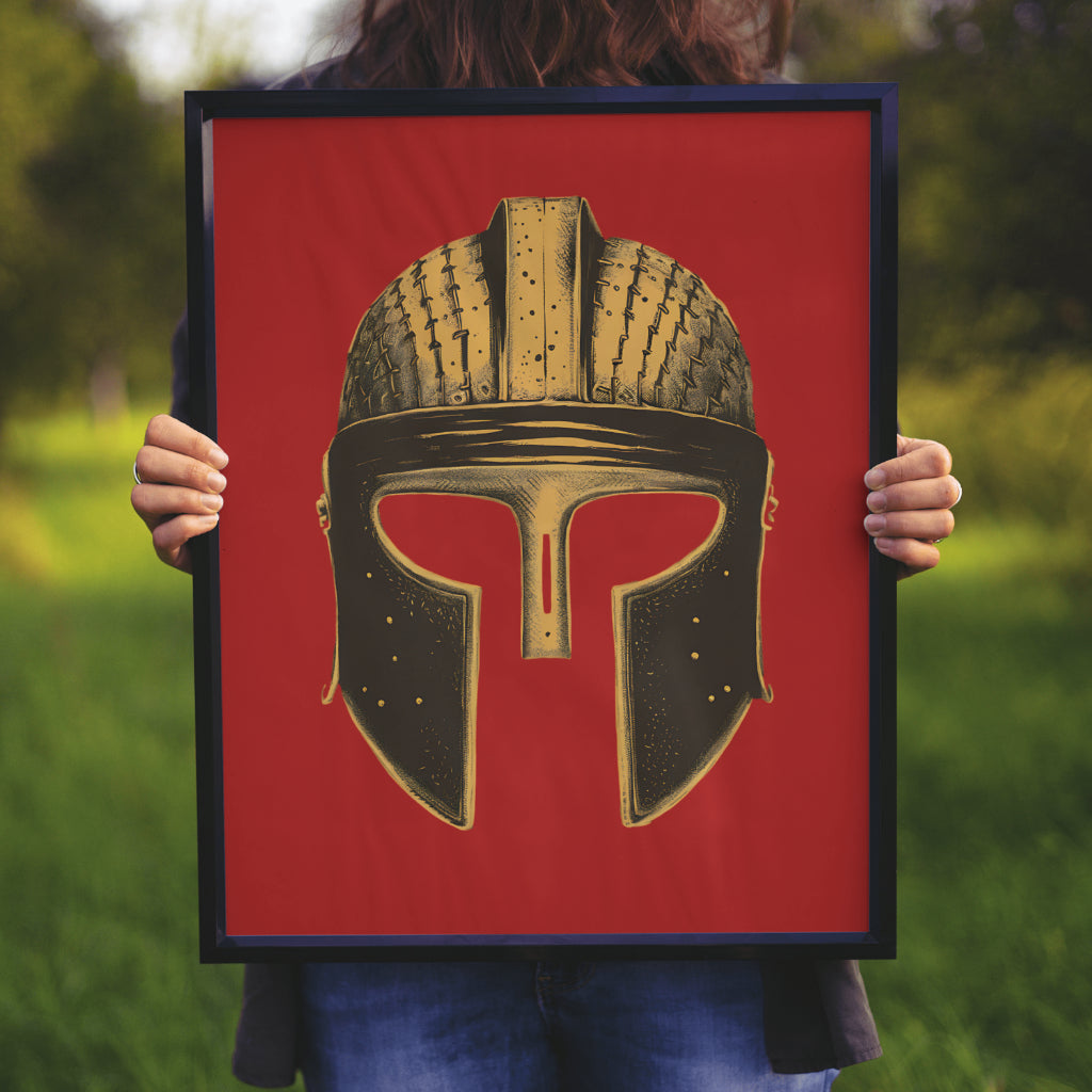 "Digital download of Spartan helmet design in PNG and JPEG."