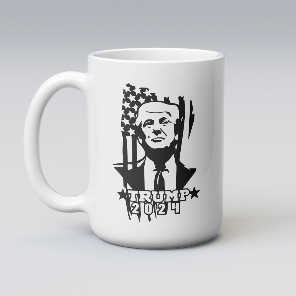 Supportive Trump 2024 campaign graphic for digital designs.