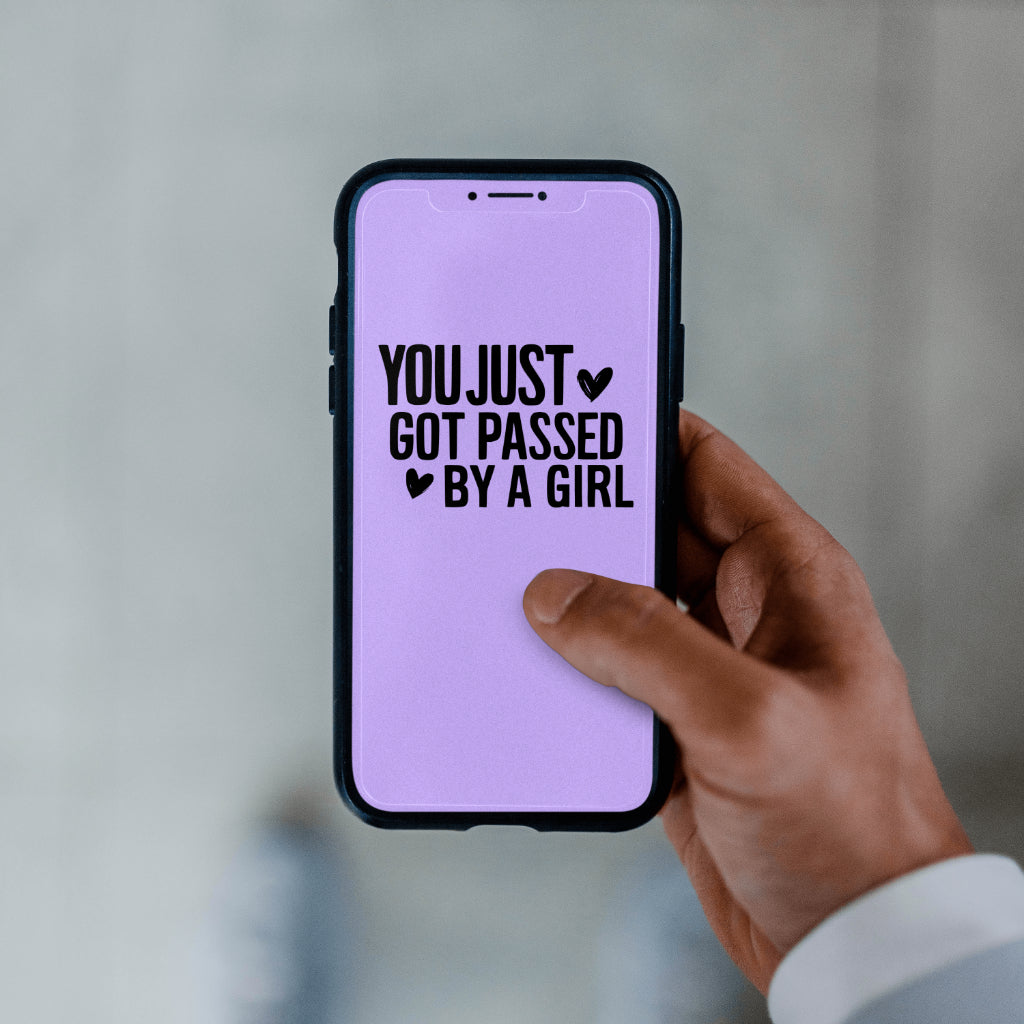 "JPEG of bold statement decal for female empowerment."