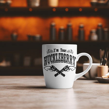 "PNG graphic of Old West themed 'I'm Your Huckleberry' phrase."