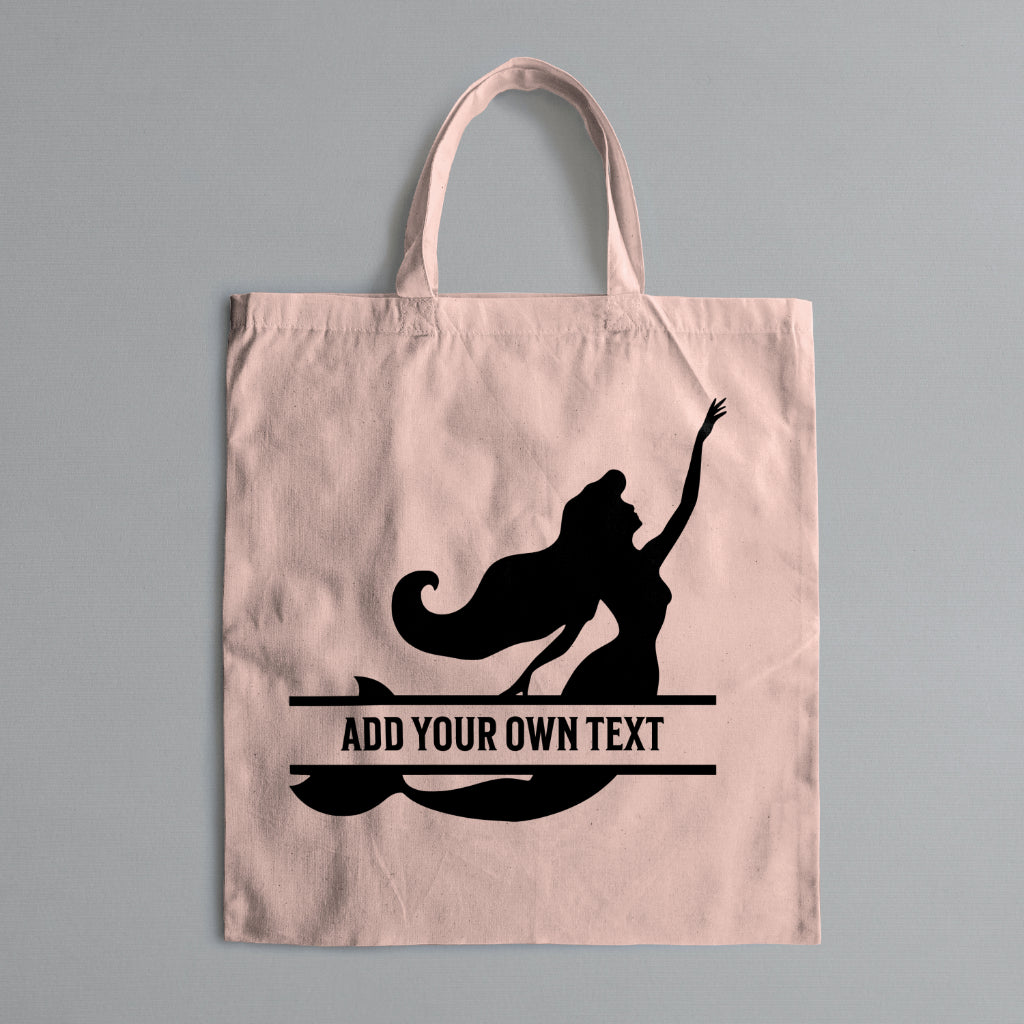 All-black mermaid design with space for text PNG file.