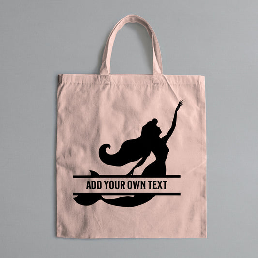 All-black mermaid design with space for text PNG file.