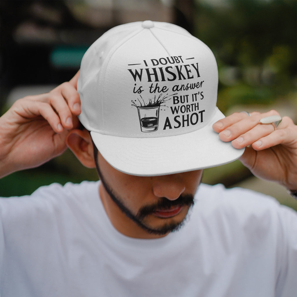"Humorous whiskey-themed text design for bar decor and apparel."