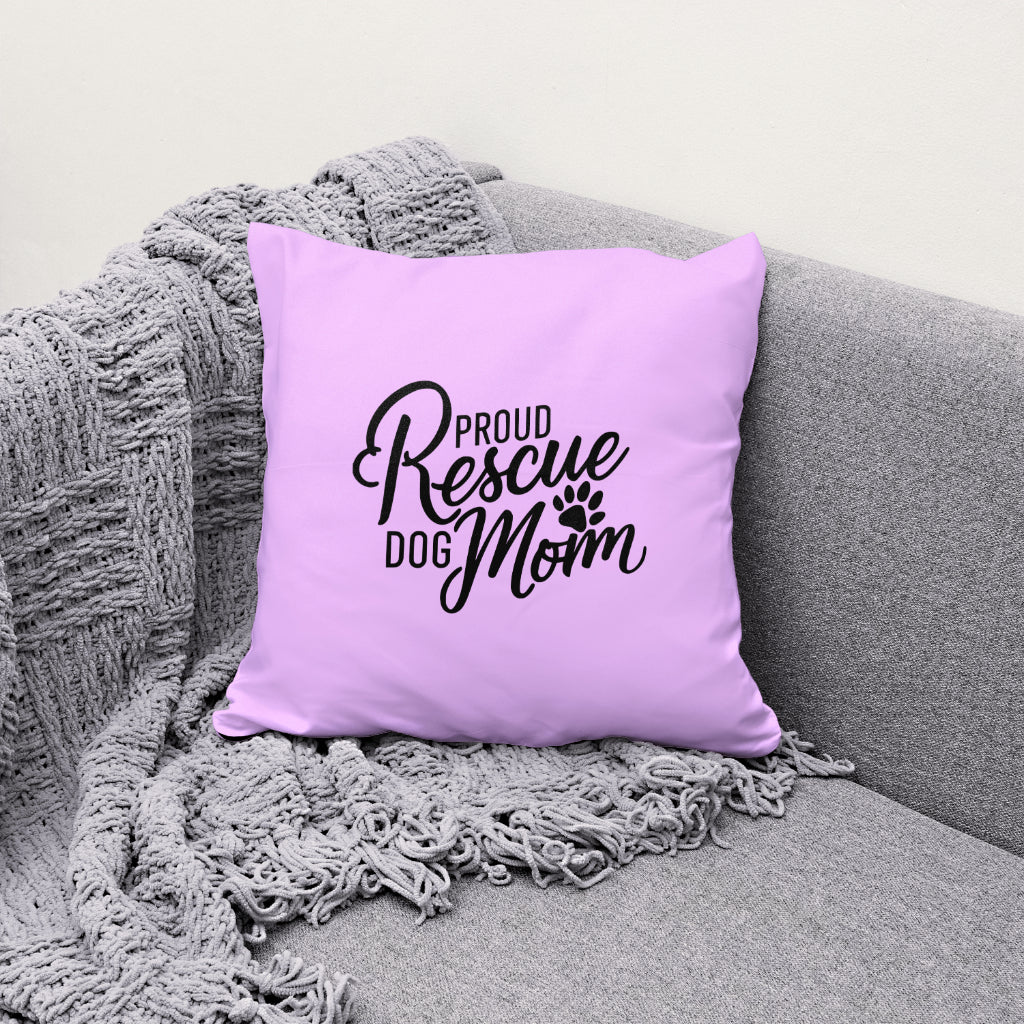 "Elegant cursive script design of Proud Rescue Dog Mom in SVG, PNG, JPEG."