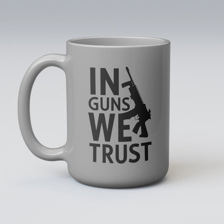 "PNG of black and white assault rifle silhouette with text."