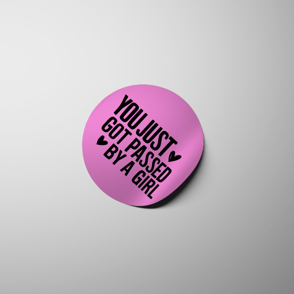 "PNG of empowering female driver graphic with hearts."