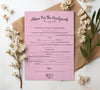 "Printable wedding advice Mad Libs game with rustic pink background."