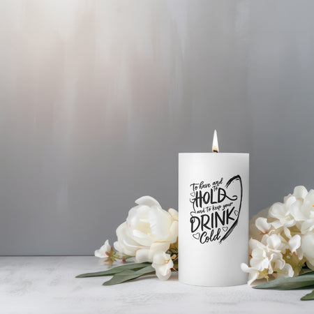 "Customizable drink cooler graphic for weddings in black and white."