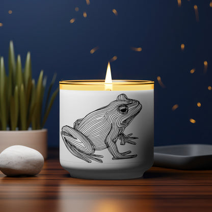 Black SVG of a frog silhouette, perfect for adding a touch of charm to digital designs.
