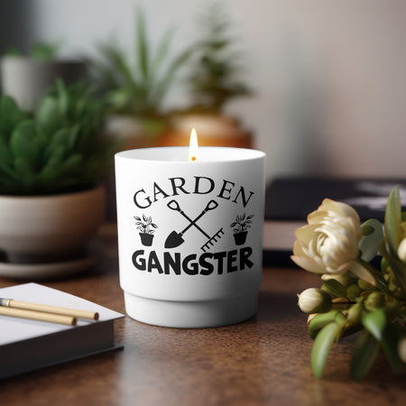 JPEG of "Garden Gangster" slogan for gardening enthusiasts.