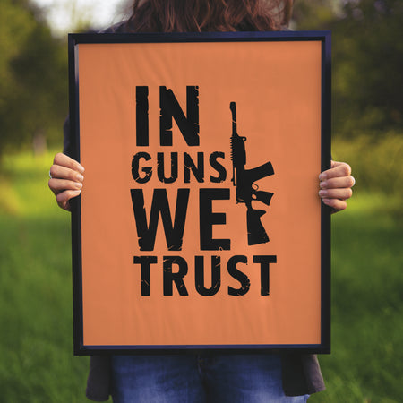 "Pro-gun statement graphic for merchandise and digital use."