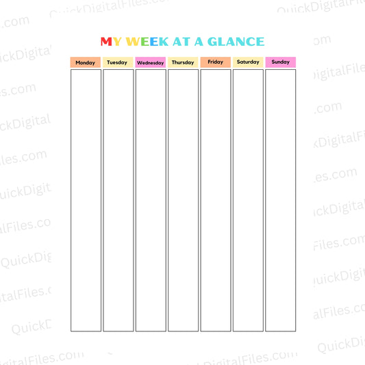 Printable ADHD planner for kids with daily & weekly schedules
