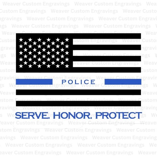 Police Serve Protect Honor digital artwork