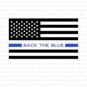 Back The Blue digital design