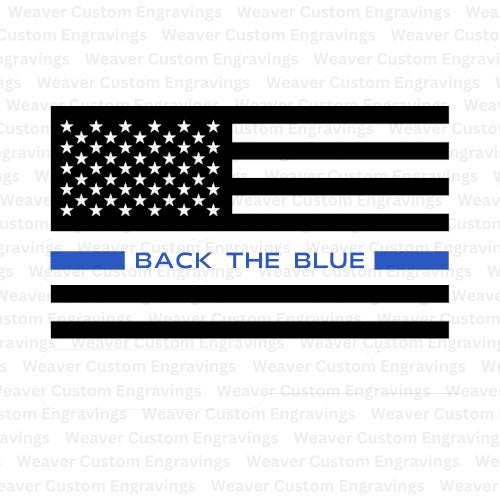 Back The Blue digital design