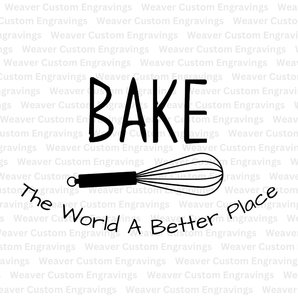 Bake the world digital design Baking inspirational image file