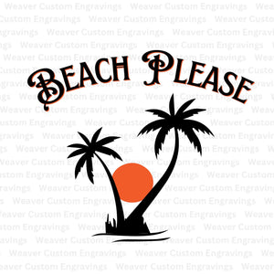 Beach Please digital art in SVG format for crafting