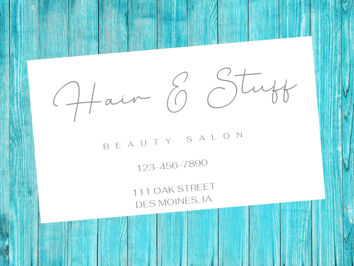 Customizable beauty salon business card template digital download