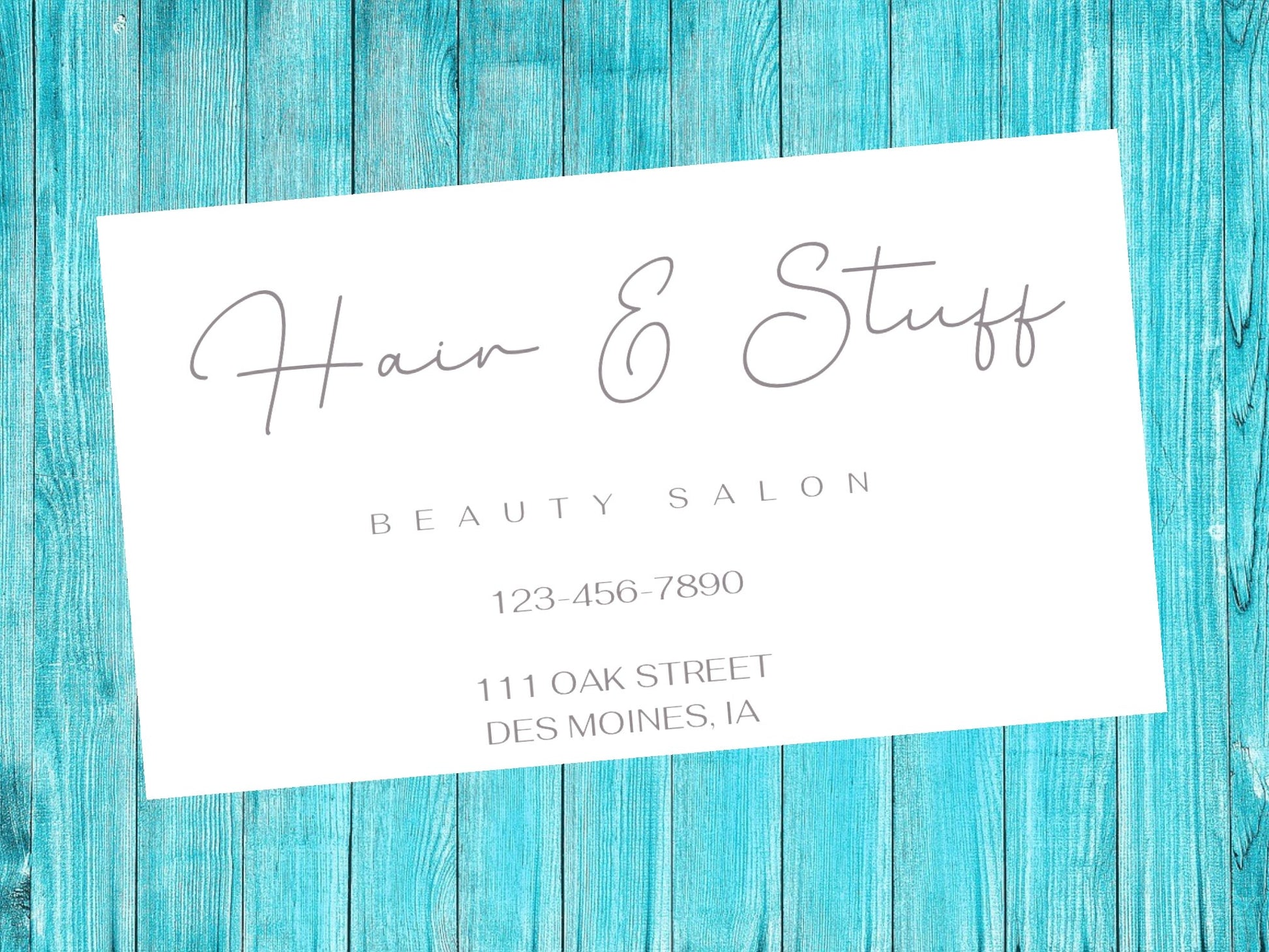 Customizable beauty salon business card template digital download