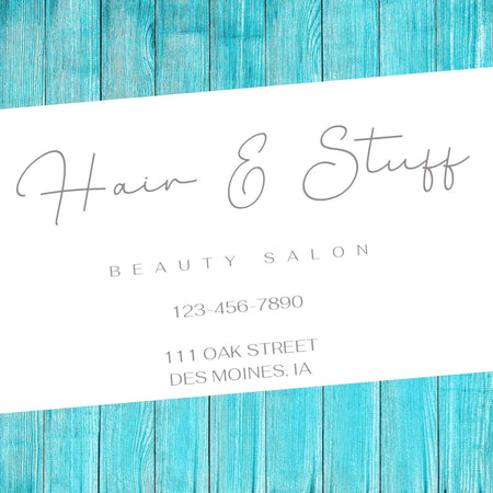 Customizable beauty salon business card template digital download