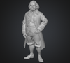 benjamin franklin 3d print statue flat base
