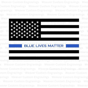 blue lives matter digital graphic clipart file