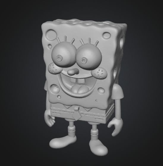 cartoon sponge character 3d print model
