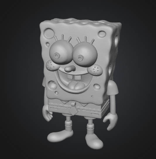 cartoon sponge character 3d print model
