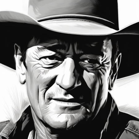 Detailed cowboy face digital art download