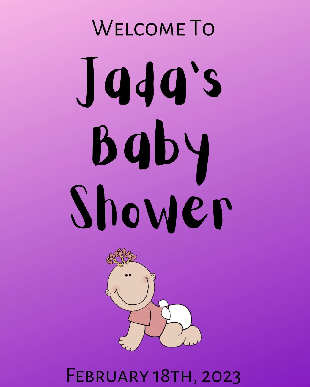 Editable baby shower invitation template for a personalized touch.