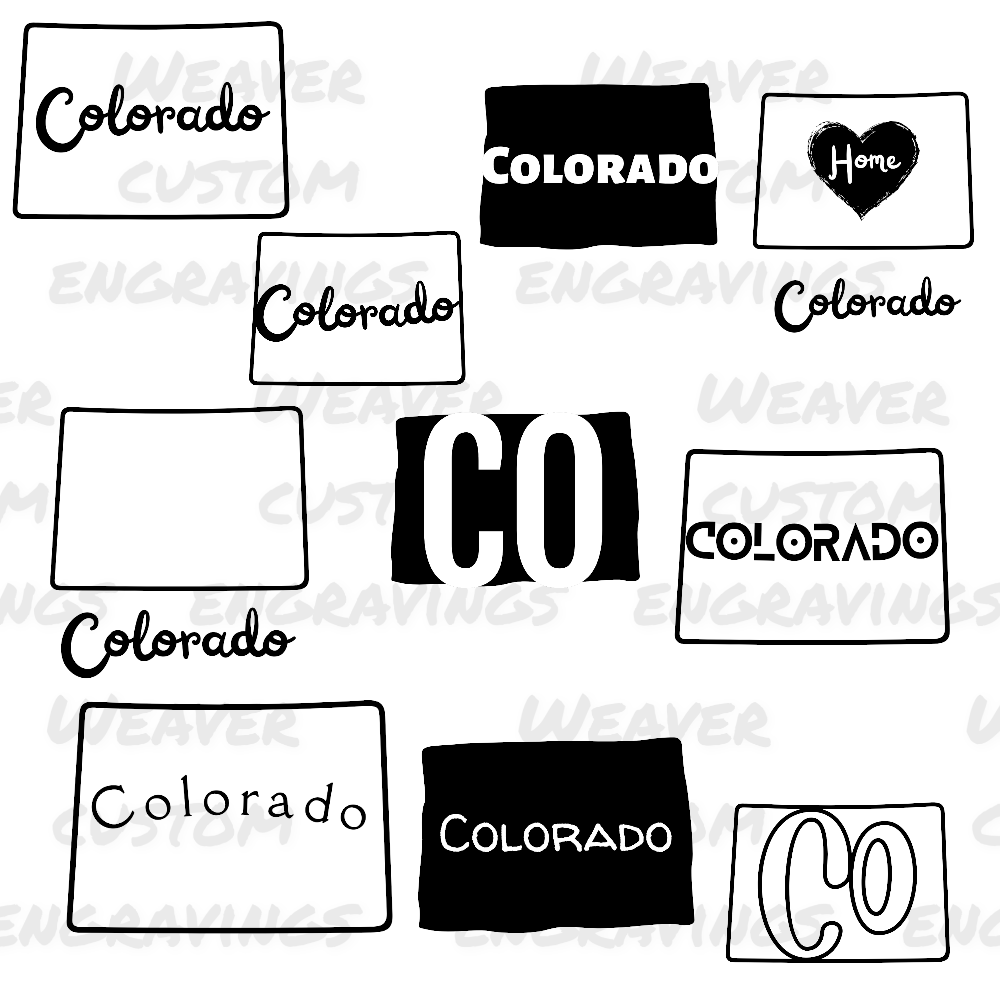 Artistic Colorado state silhouette in SVG format for custom designs.