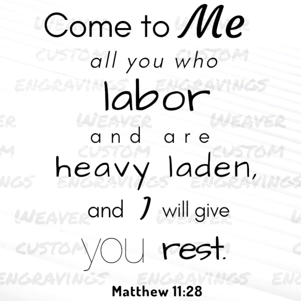 Inspirational Matthew 11:28 verse digital art download