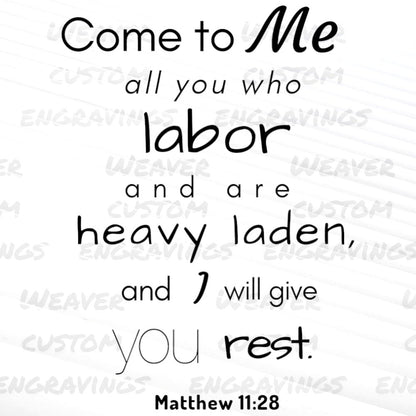 Inspirational Matthew 11:28 verse digital art download
