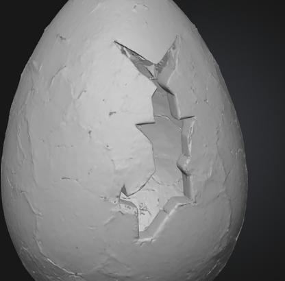 cracked dragon egg fantasy stl
