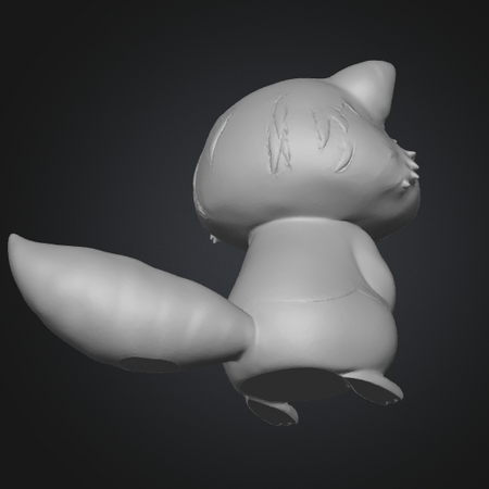 cute raccoon 3d print model flat feet
